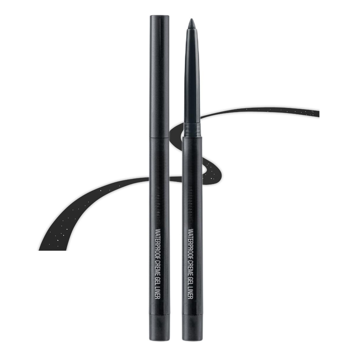 ONarisae Shimmer Black retractable eyeliner packshot shows precise pigment and sleek design