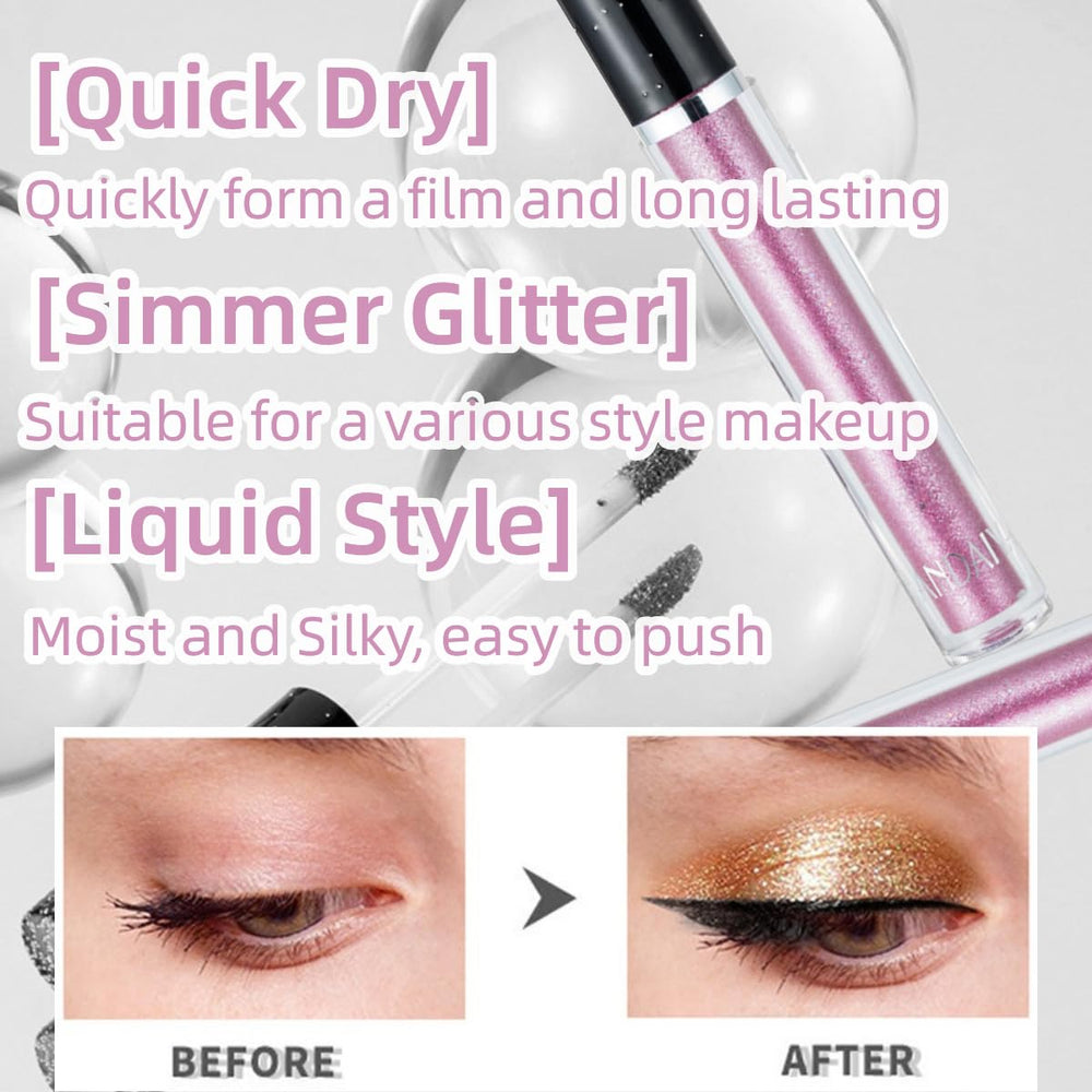 ONarisae pink glitter eyeshadow close-up shows intense pigment and sparkle