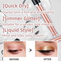 Close-up of ONarisae Glitter Eyeshadow Shimmer glitter for vivid eye looks.