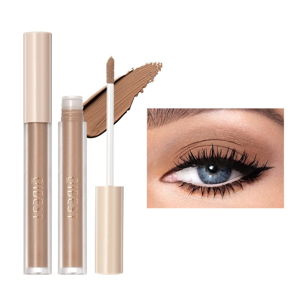ONarisae matte eyeshadow liquid brown swatch for rich color.