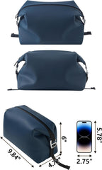 Onbagway navy silicone bag folded flat for compact packing in carry-ons