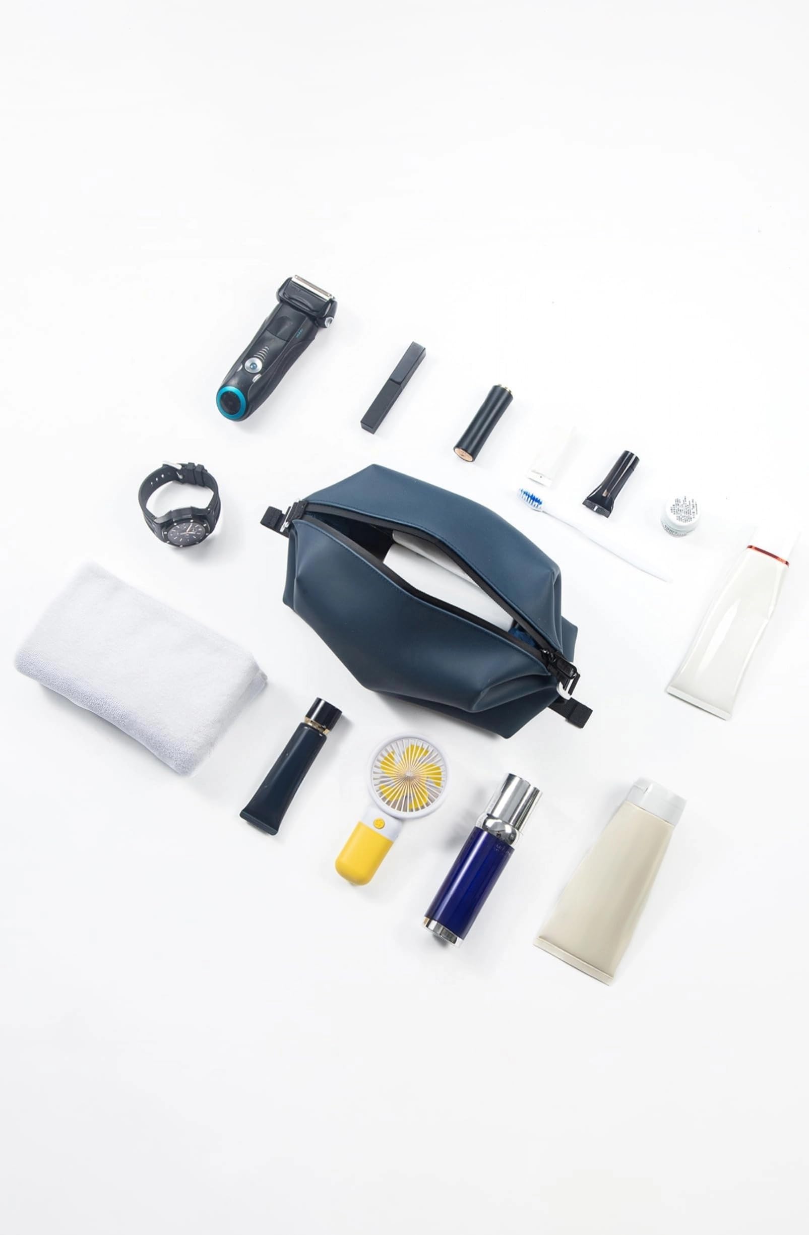 Onbagway navy silicone bag with Glock strap and handles for easy carry