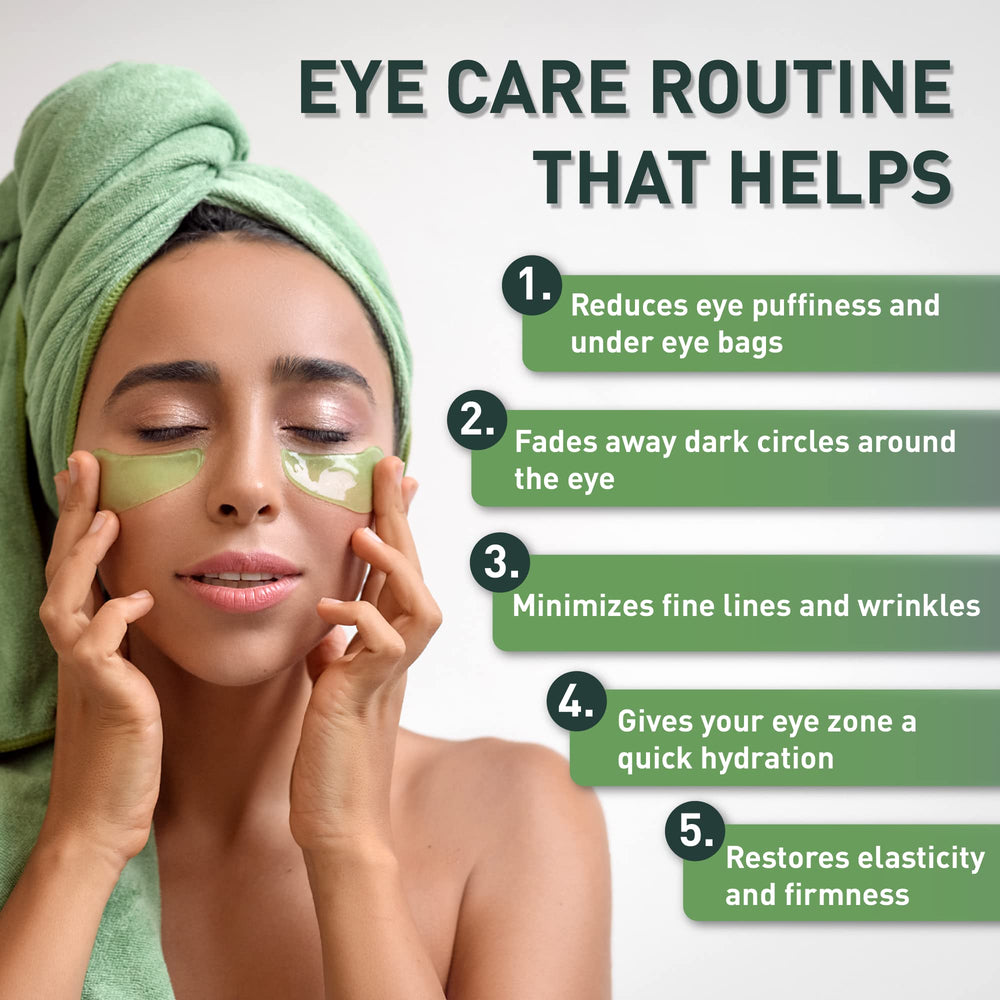 Once Upon A Tea eye-area contour care image shows snug under-eye fit.