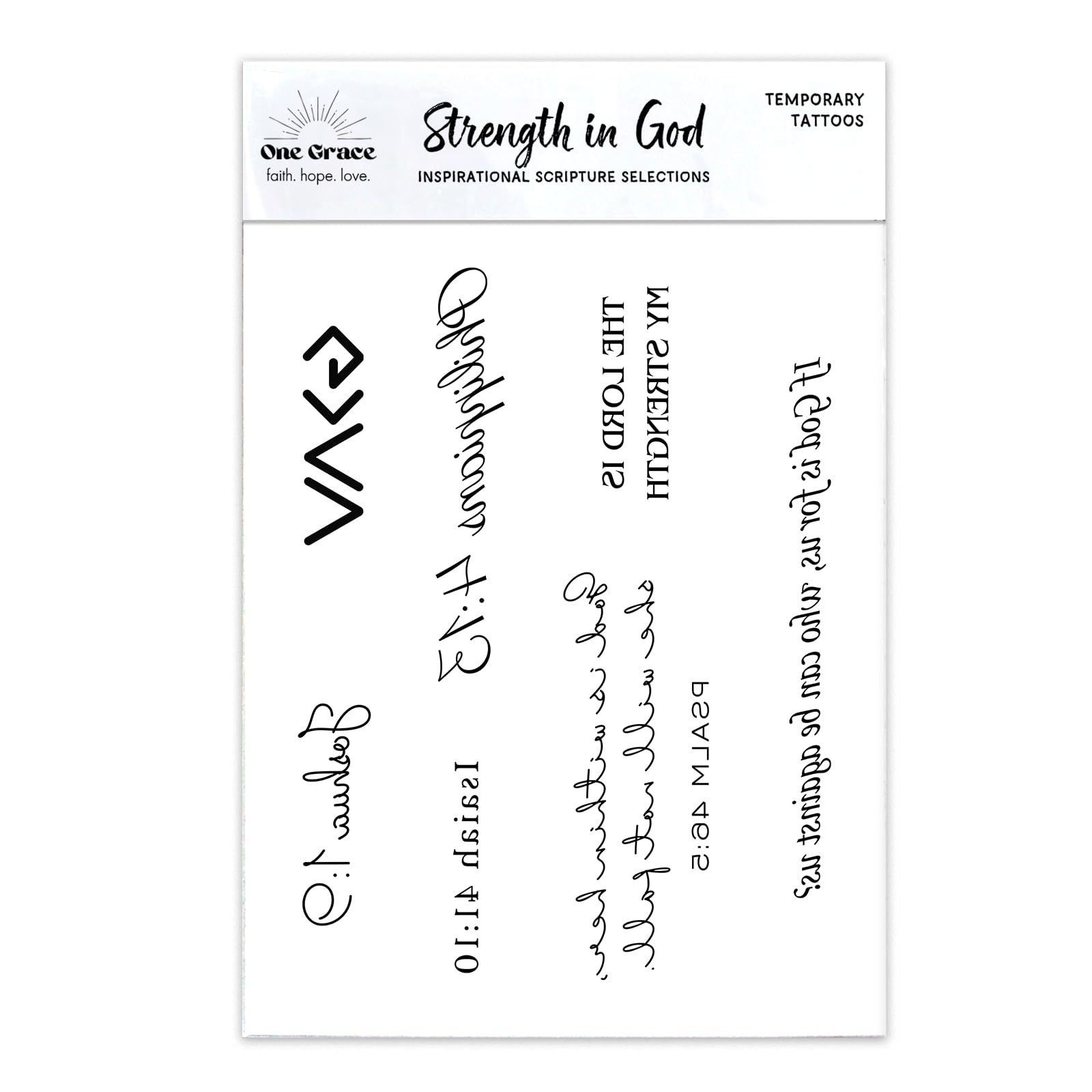 One Grace bible verse tattoo on small forearm for subtle reminder
