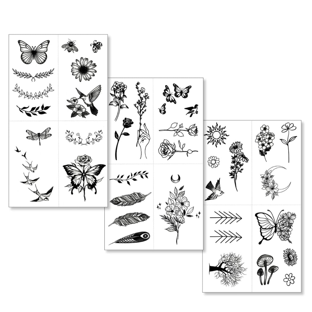 One Grace flower tattoo with fine line detail for wrists, collarbones, or ankles.