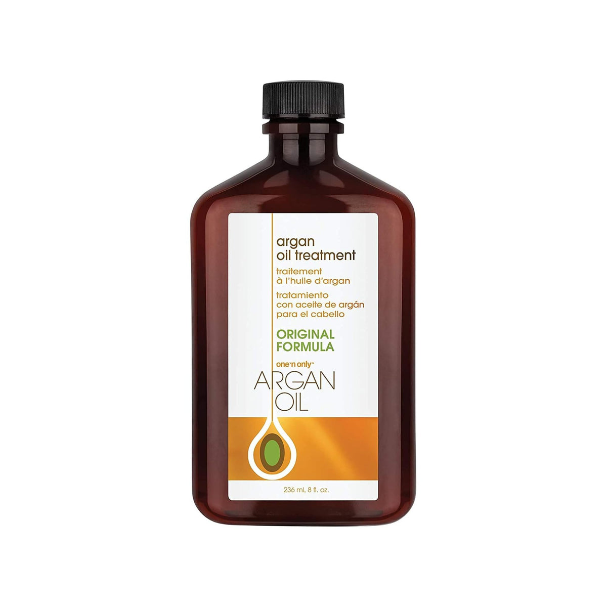 One 'N Only Argan Oil Hair Treatment bottle close-up showing premium nourishment