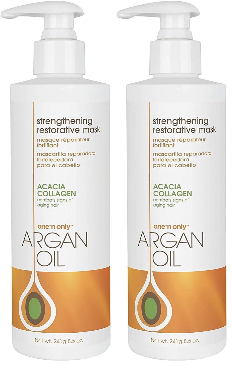 One 'N Only hair mask argan oil bottle for hydration and shine