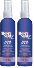 One 'N Only Shiny Silver Ultra Shine Spray bottle closeup showing radiant blonde color.