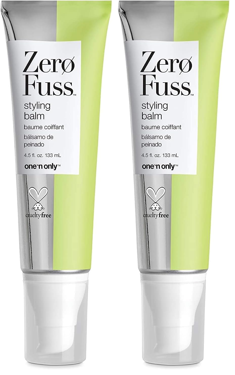 One 'N Only Zero Fuss Styling Balm bottle front view showing lightweight hold for all-day shaping.