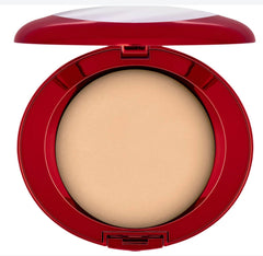 ONE SIZE Bouclé Silk Airbrush Talc-Free Finishing Powder bottle delivers a soft-focus, pore-minimizing finish.