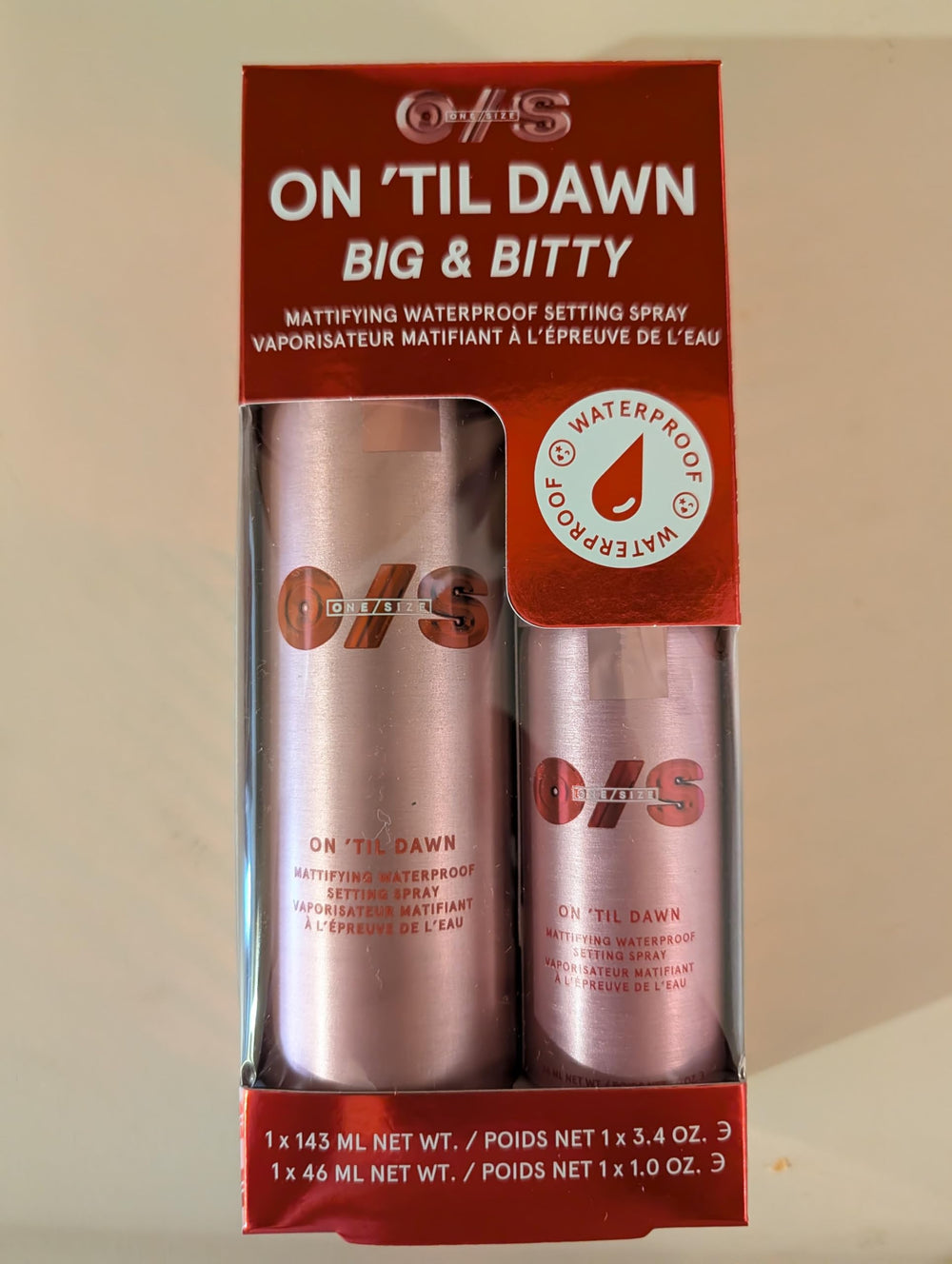 One Size On ’Til Dawn fine-mist spray delivers quick, even application.