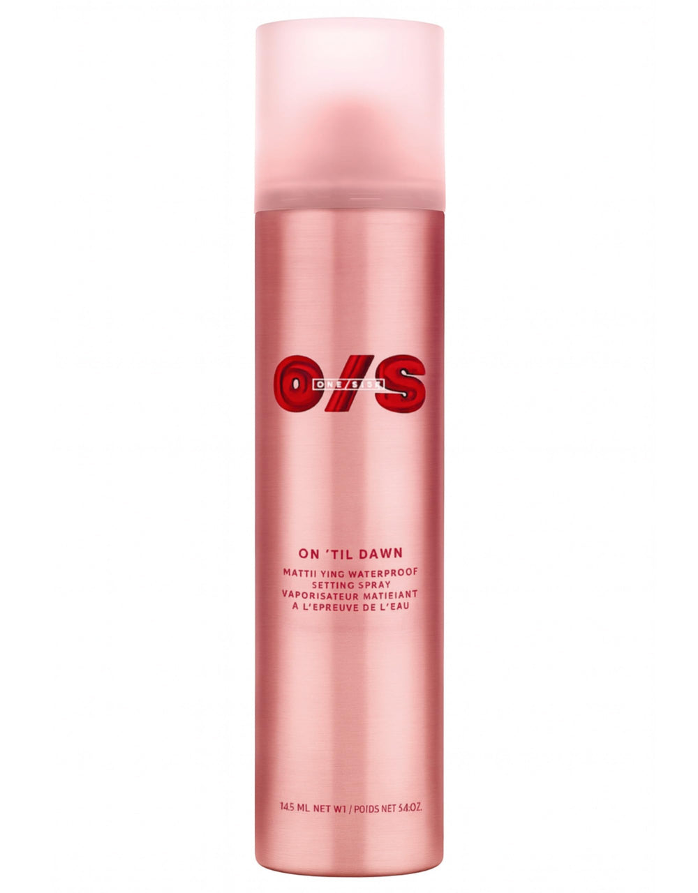 One Size On 'Til Dawn matte setting spray bottle for oil control and all-day wear