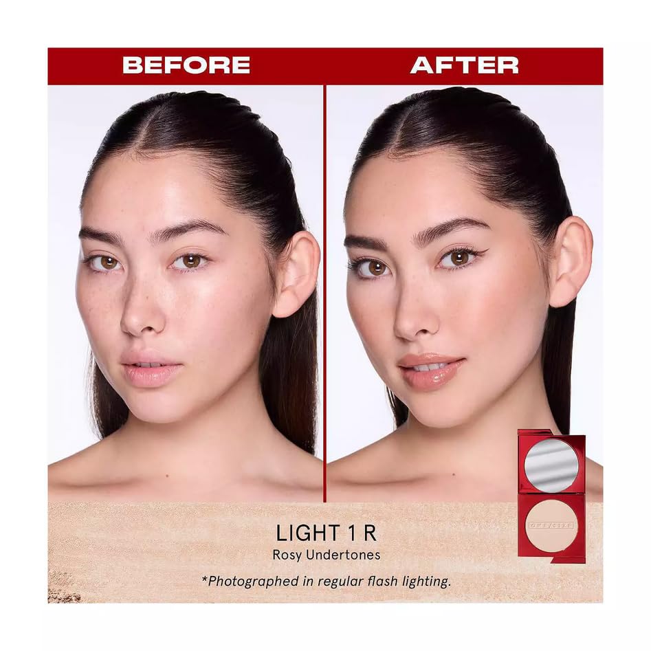 One Size Turn Up The Base application brush in use for seamless blending