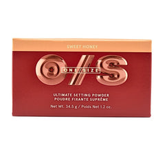 One/Size Ultimate Setting Powder Sweet Honey compact close-up for a silky texture