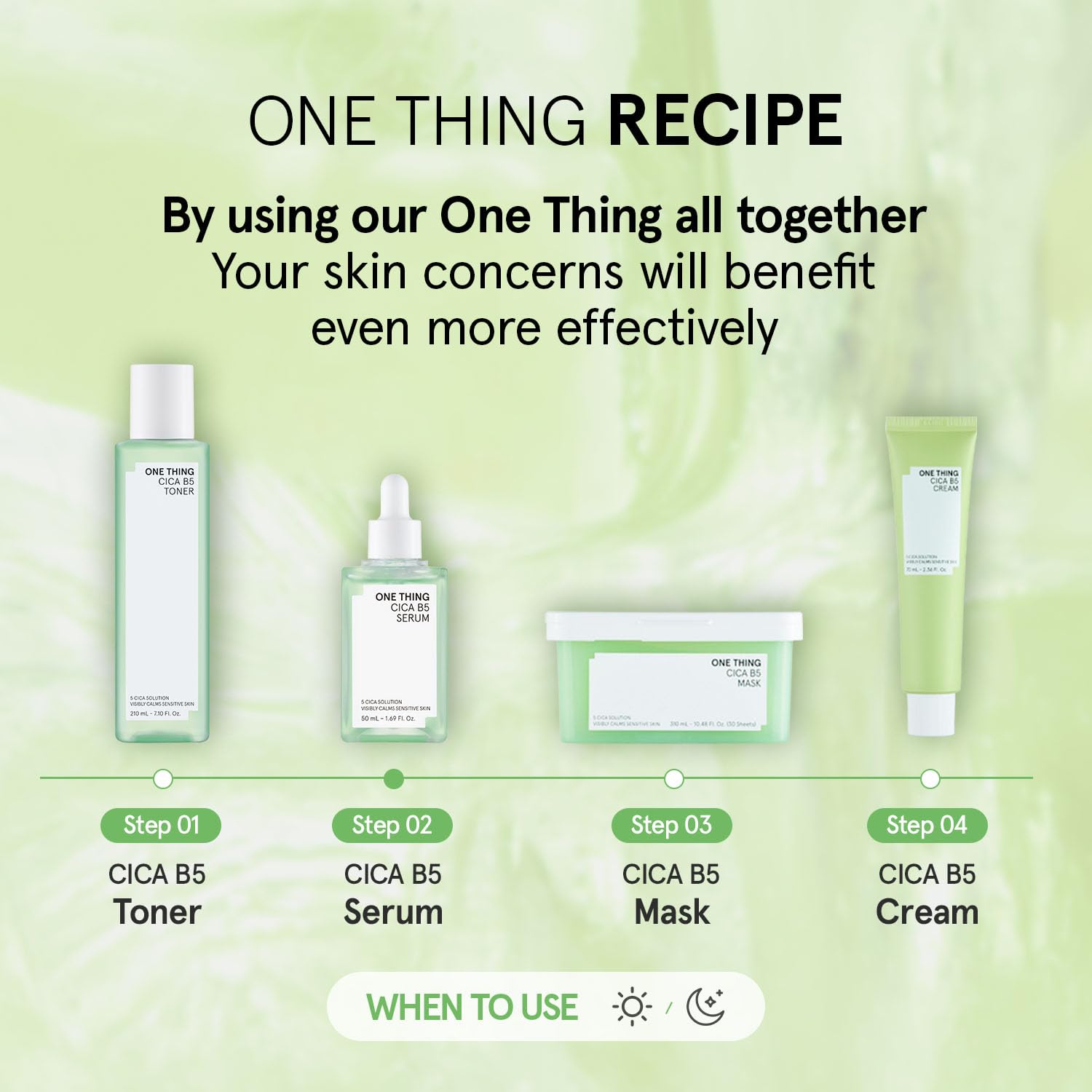 ONE THING CICA B5 Serum suitable for sensitive skin, dermatologist tested