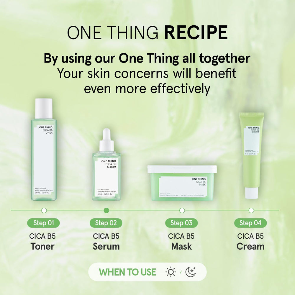 ONE THING CICA B5 Serum suitable for sensitive skin, dermatologist tested