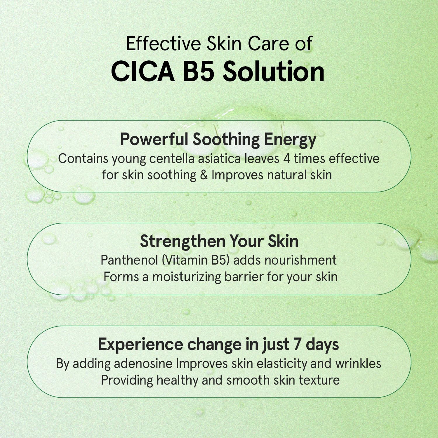 ONE THING CICA B5 Serum texture close-up showing silky finish