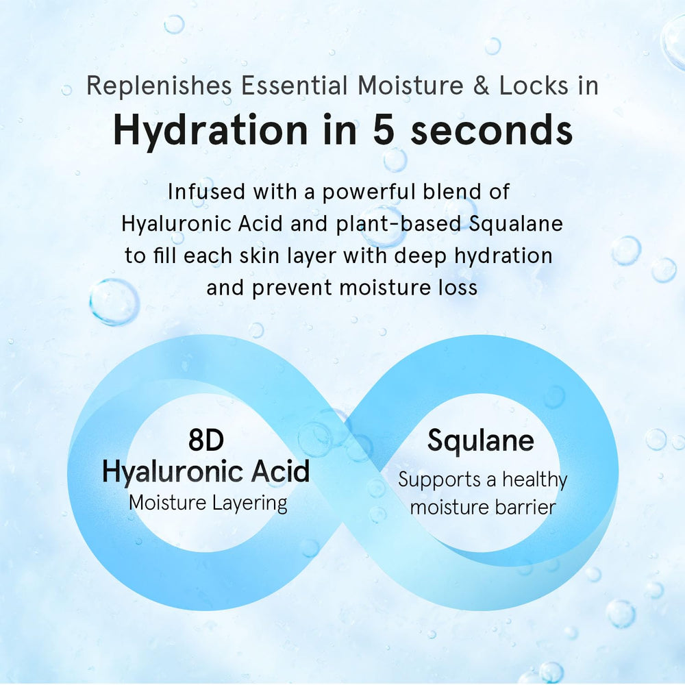 Application scene with ONE THING Hyaluronic Squalane Cream suggests gentle patting to absorb