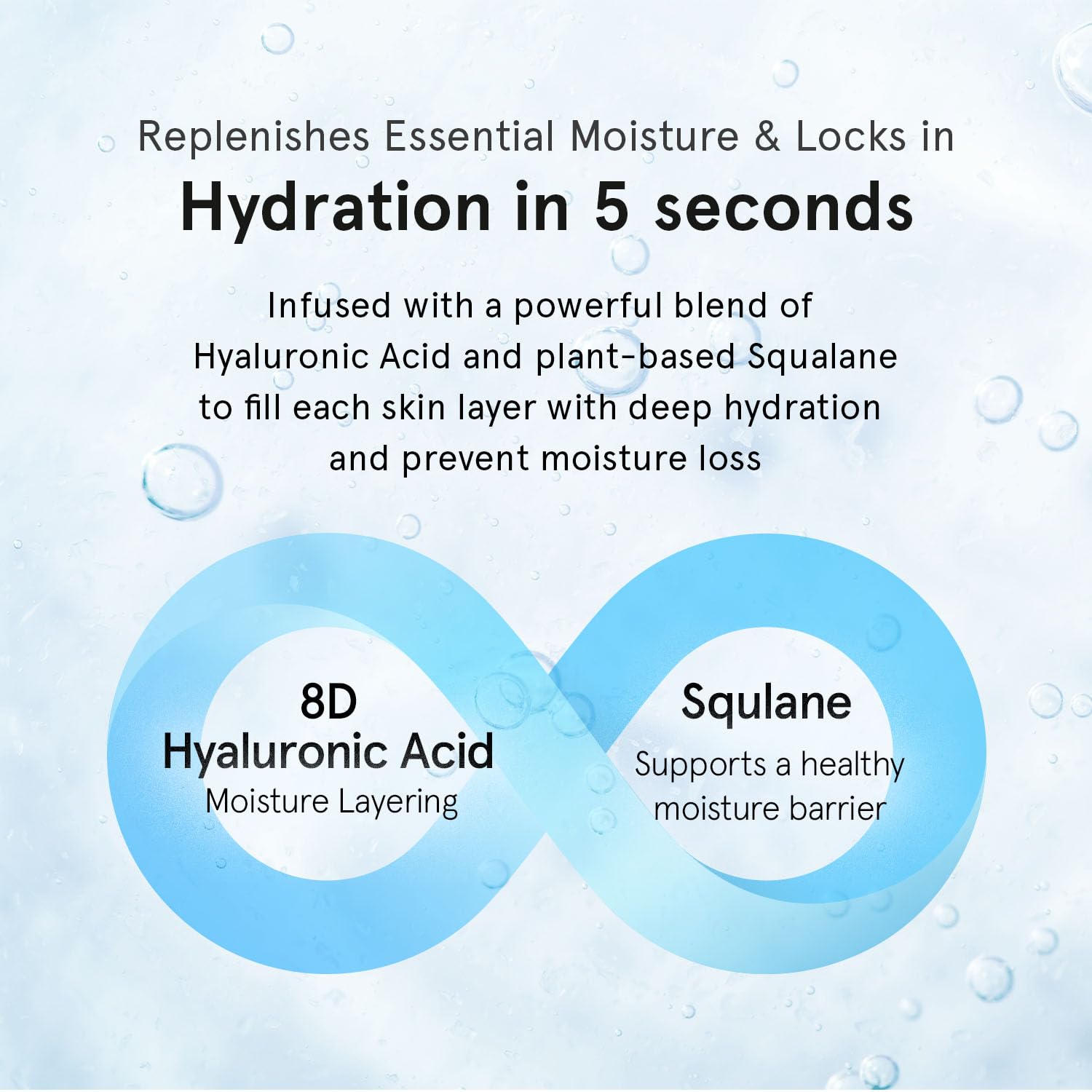ONE THING Hyaluronic Squalane Serum applied after toner enhances absorption on damp skin.