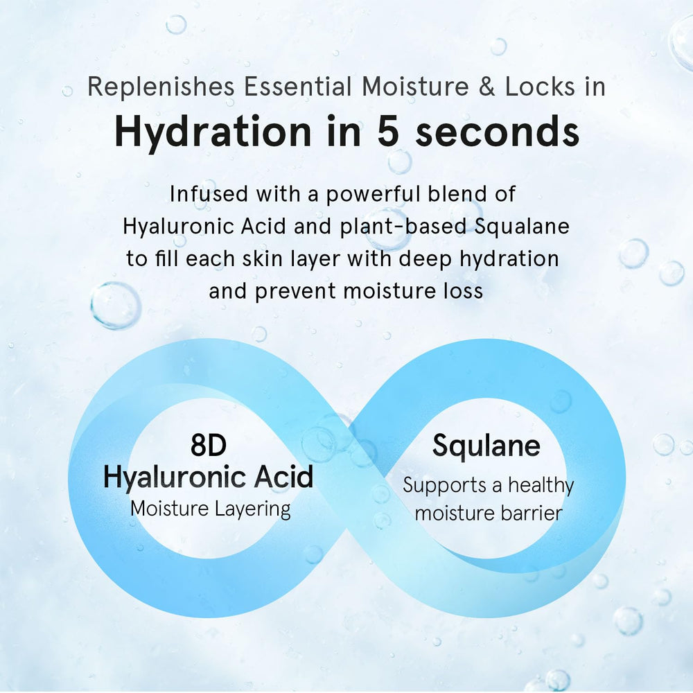 ONE THING Hyaluronic Squalane Serum applied after toner enhances absorption on damp skin.