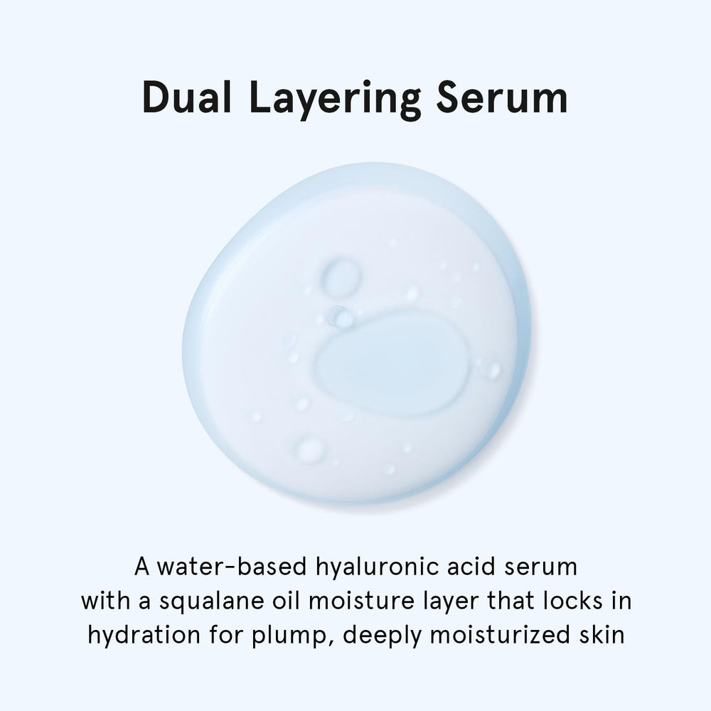 ONE THING Hyaluronic Squalane Serum on damp skin nourishes without heaviness.