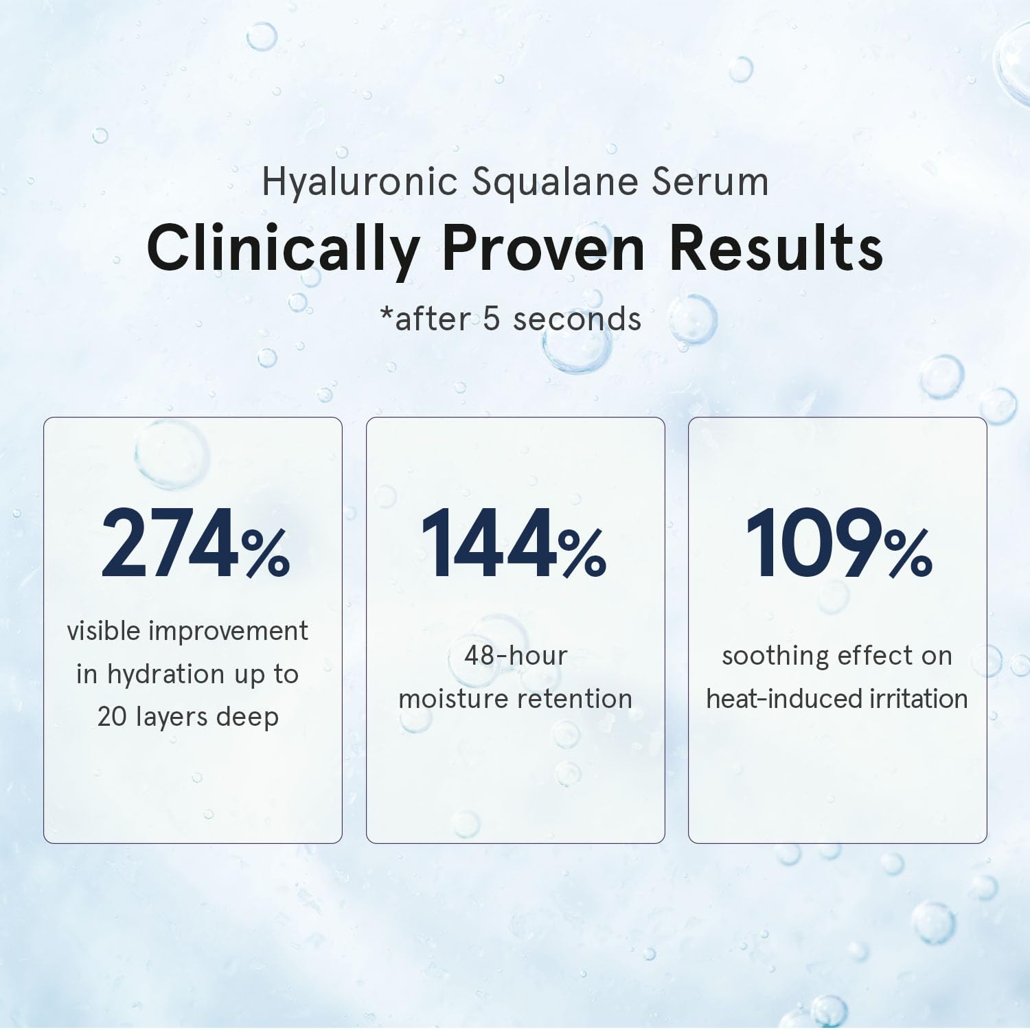 ONE THING Hyaluronic Squalane Serum dual-layer texture balancing moisture and bounce.