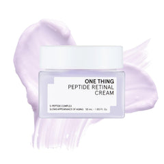 ONE THING Peptide Retinal Cream packaging for daily skincare routine.