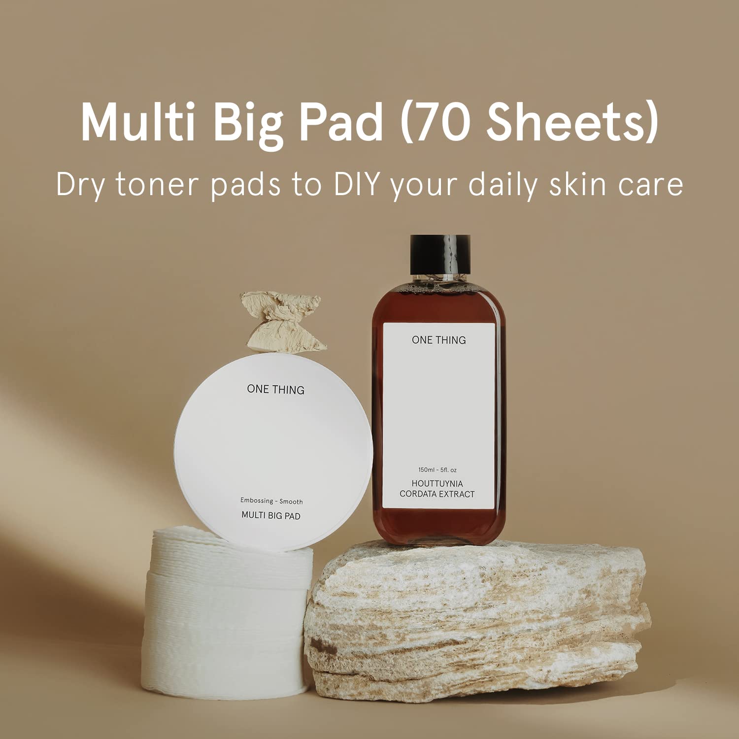 ONE THING toner mask application-ready pads for a quick treatment.