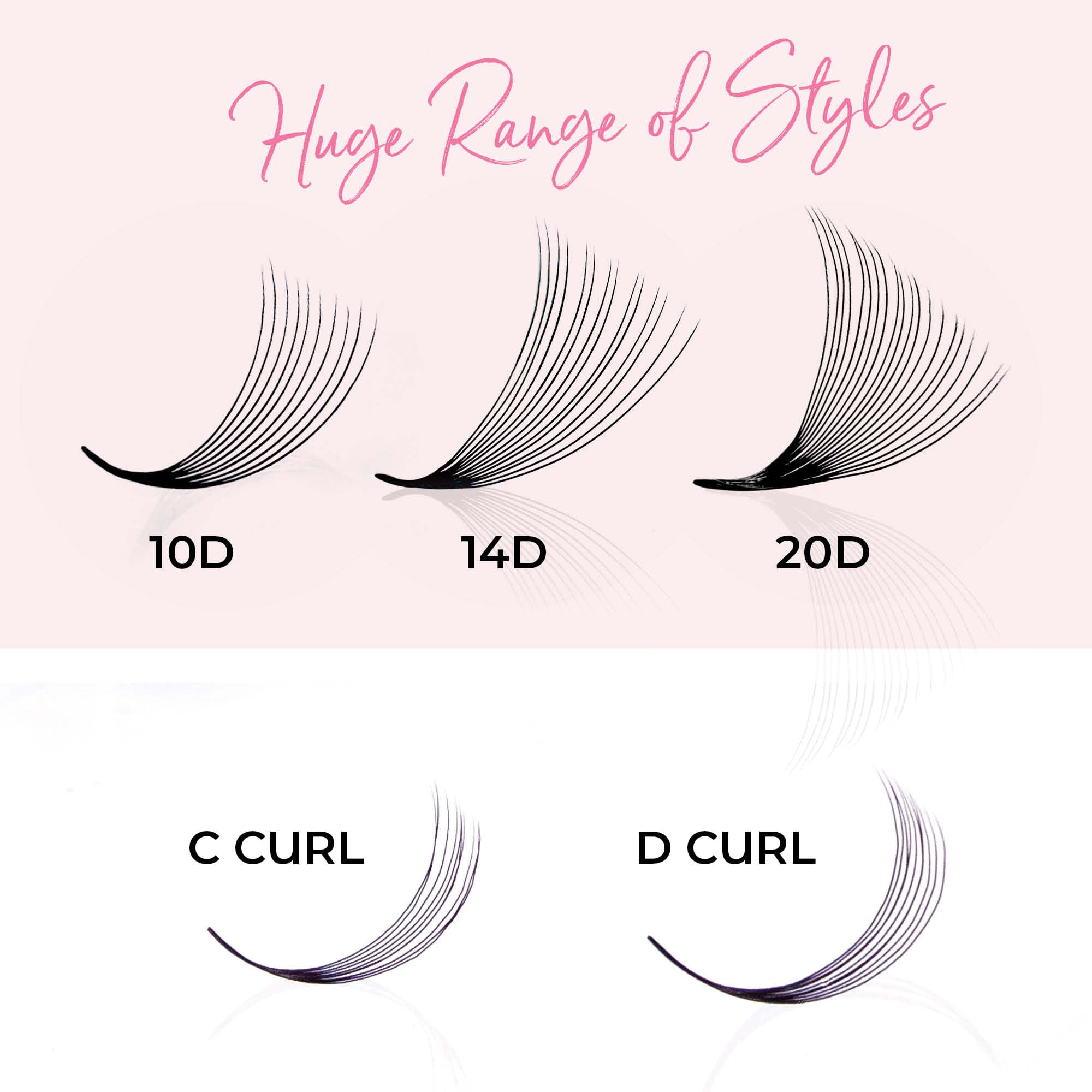 One V Salon C Curl 0.07 lashes deliver dark natural looking volume.