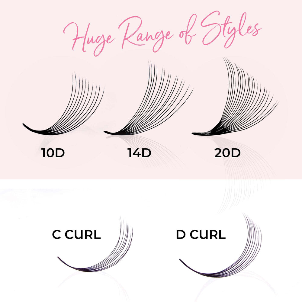 One V Salon C Curl 0.07 lashes deliver dark natural looking volume.