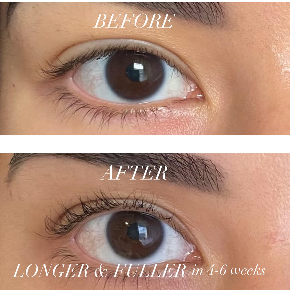 One V Salon lashes up-close after consistent use for fuller look