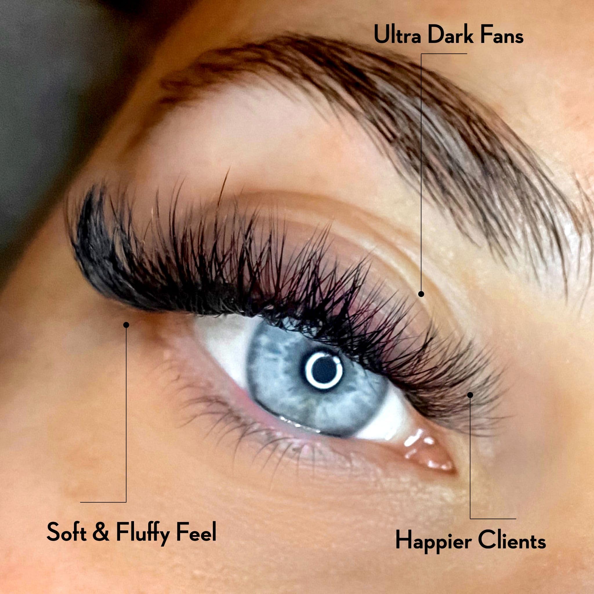 One V Salon lightweight ultra dark lashes feel comfortable.