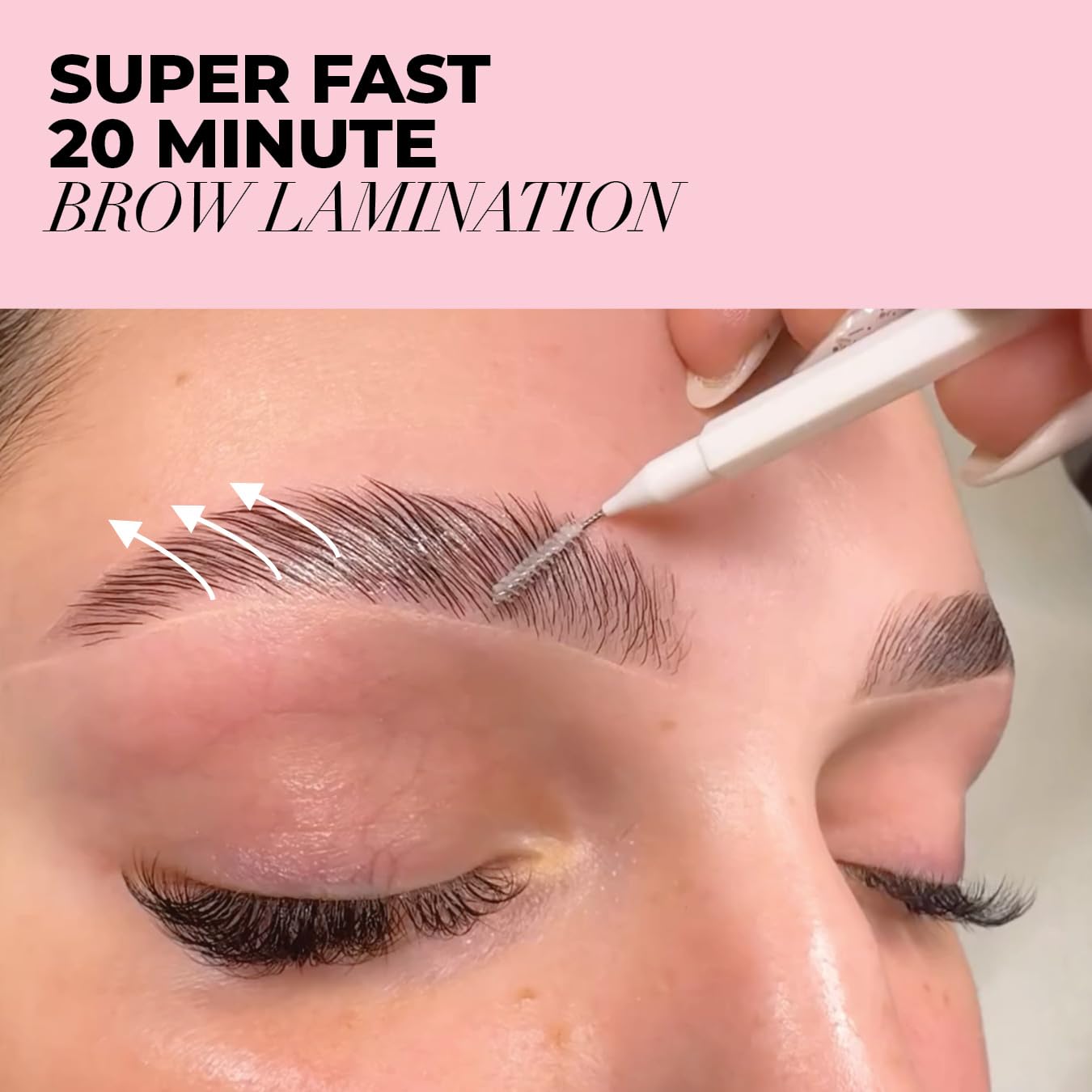 One V Salon nourishing serum bottle for lash and brow care.