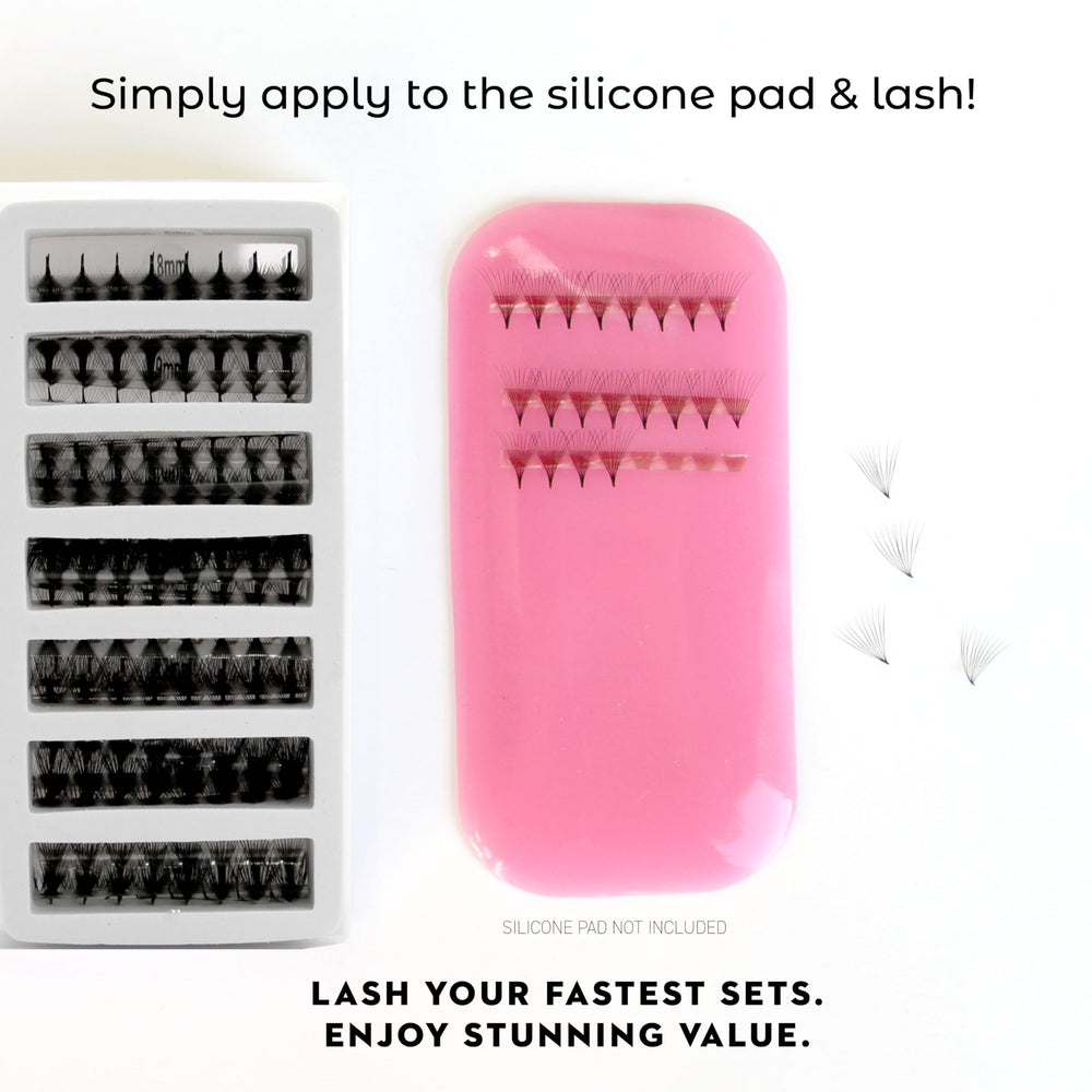 One V Salon premade mega volume lashes save time.