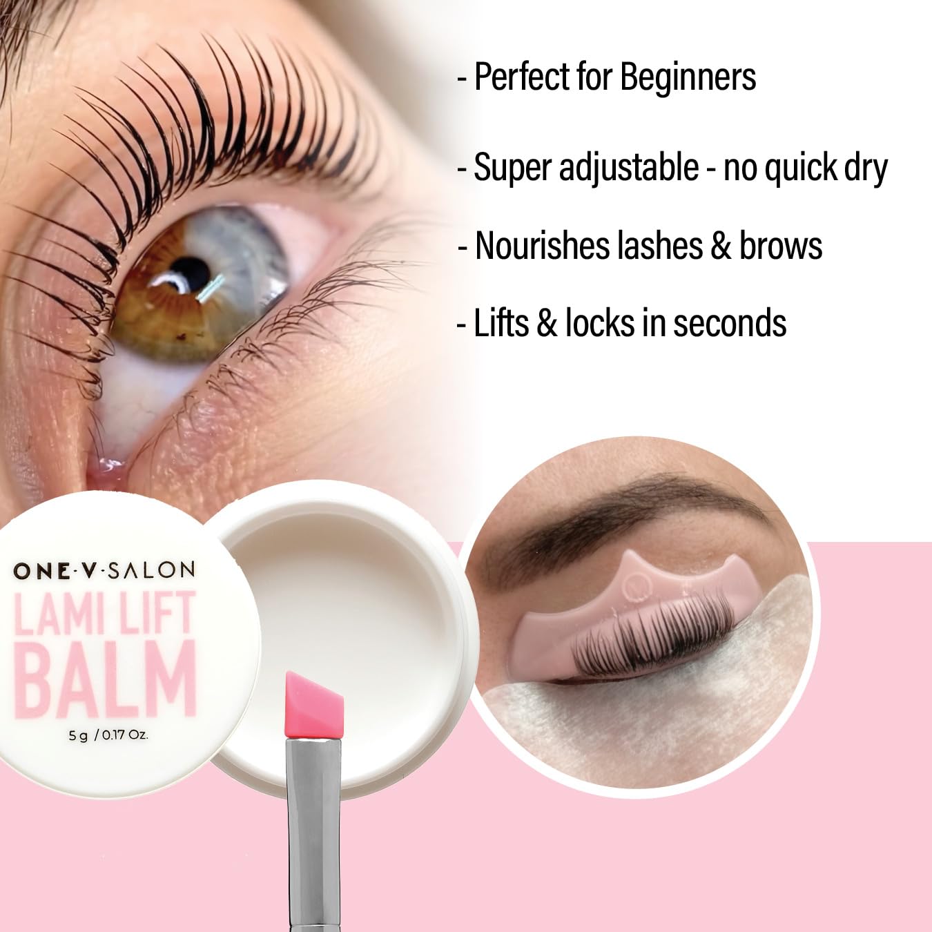 One V Salon setting lotion bottle preserving curl and hold.