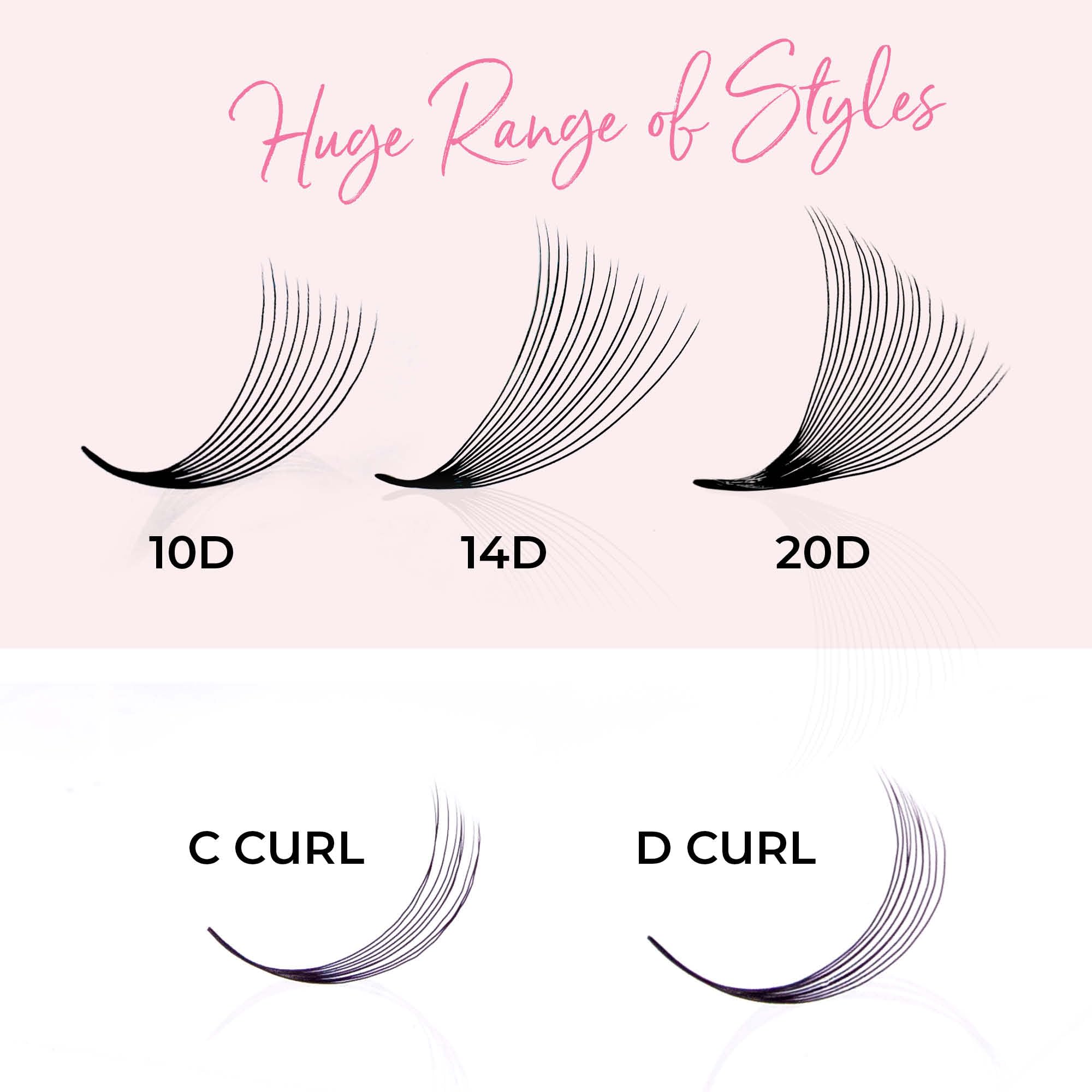 One V Salon thickness 0-07 premade fans tray for lightweight volume