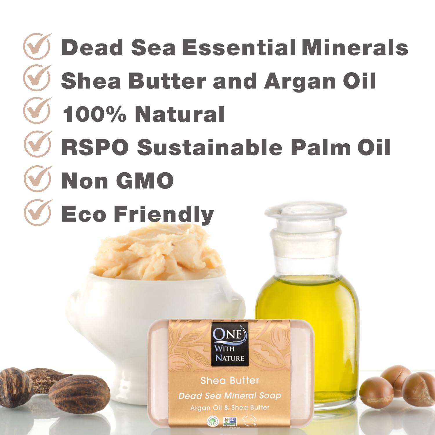 One With Nature Dead Sea minerals evoke refreshing skin cleansing and balance