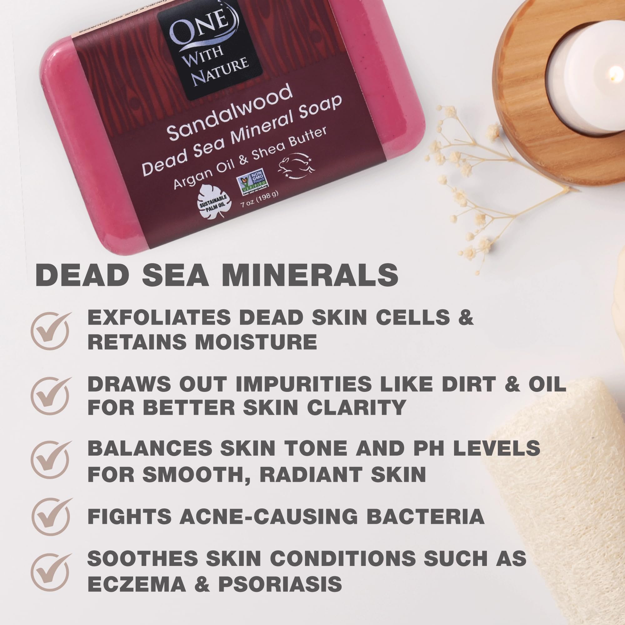 Close-up of Dead Sea minerals highlighting magnesium and zinc for gentle skin care.