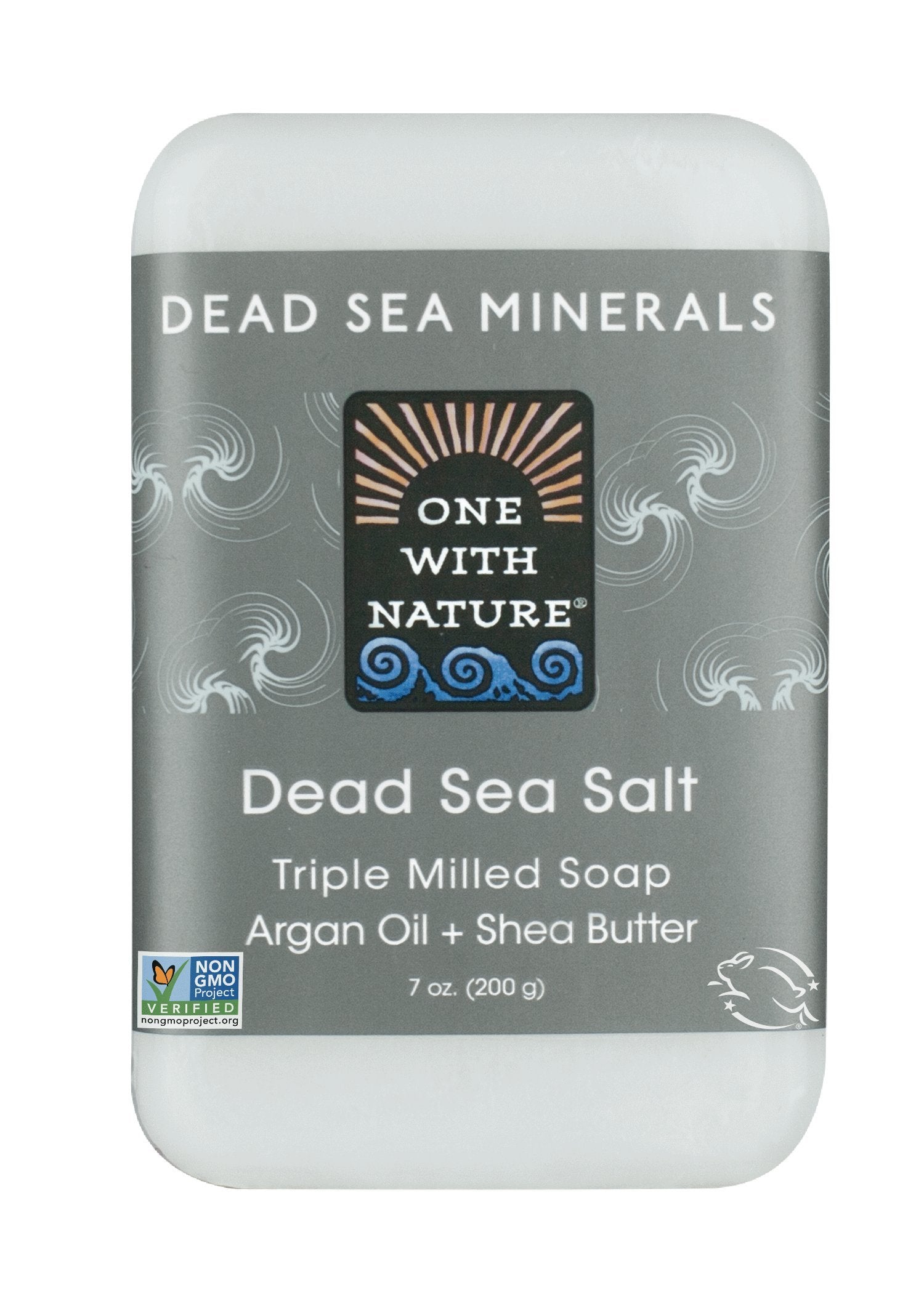 One With Nature Dead Sea Salt Soap bar for daily cleansing with mineral-rich formula.
