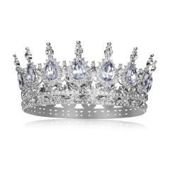 Onedor silver crown with crystal rhinestones for wedding sparkle