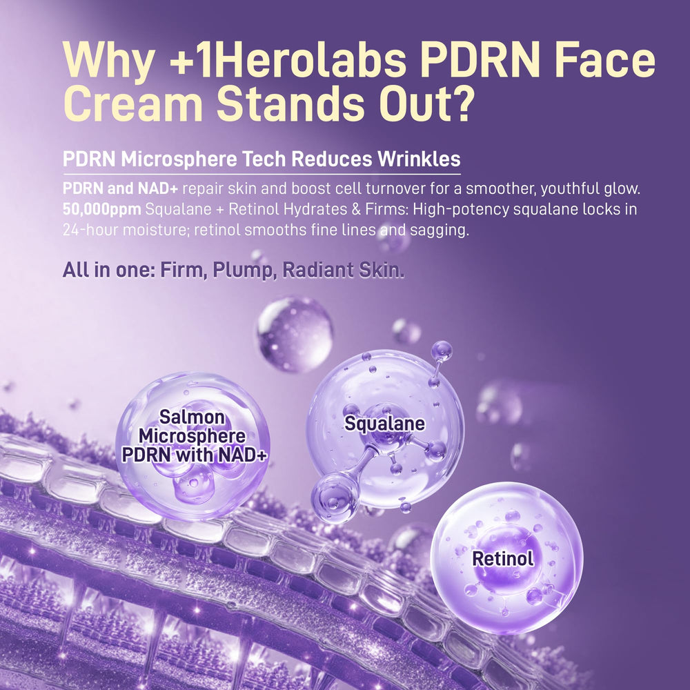 OneHerolabs panthenol B5 cream texture ready for absorption