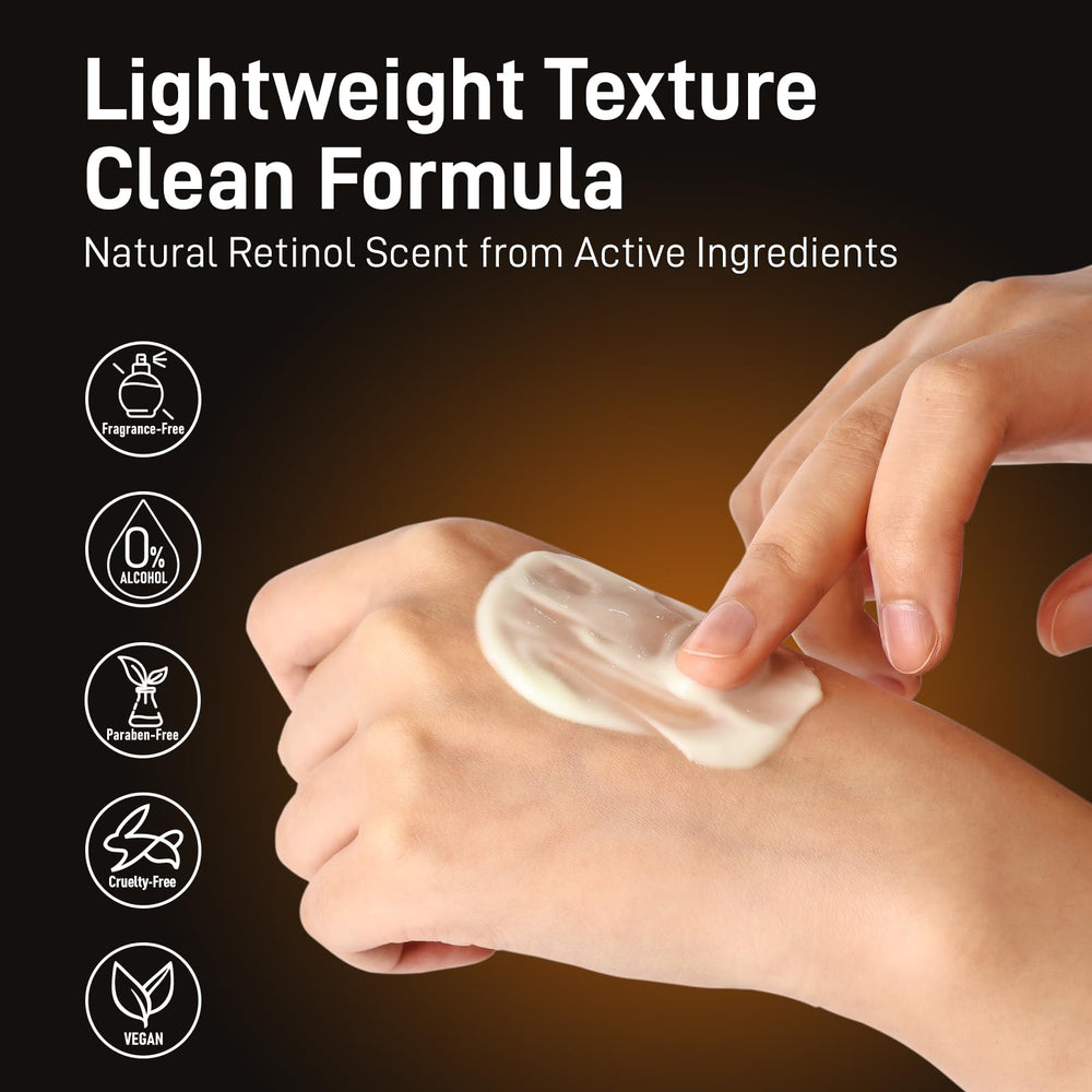 OneHerolabs retinol moisturizer applied to clean face for nightly hydration.
