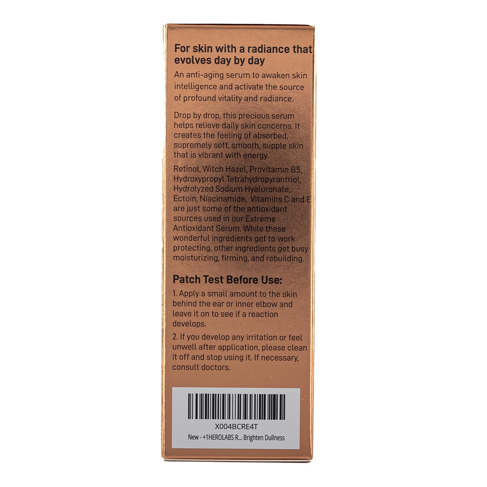 OneHEROLABS glowing skin after nightly use, highlighting brightness and texture.