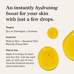 Onekind Golden State dropper pouring oil with a silky texture ideal for nightly routines.