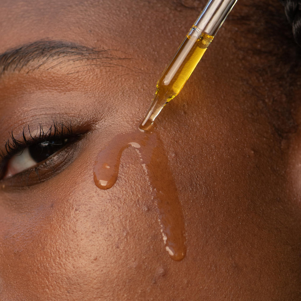 Onekind Golden State skin glow closeup showcasing a healthy-looking radiance.