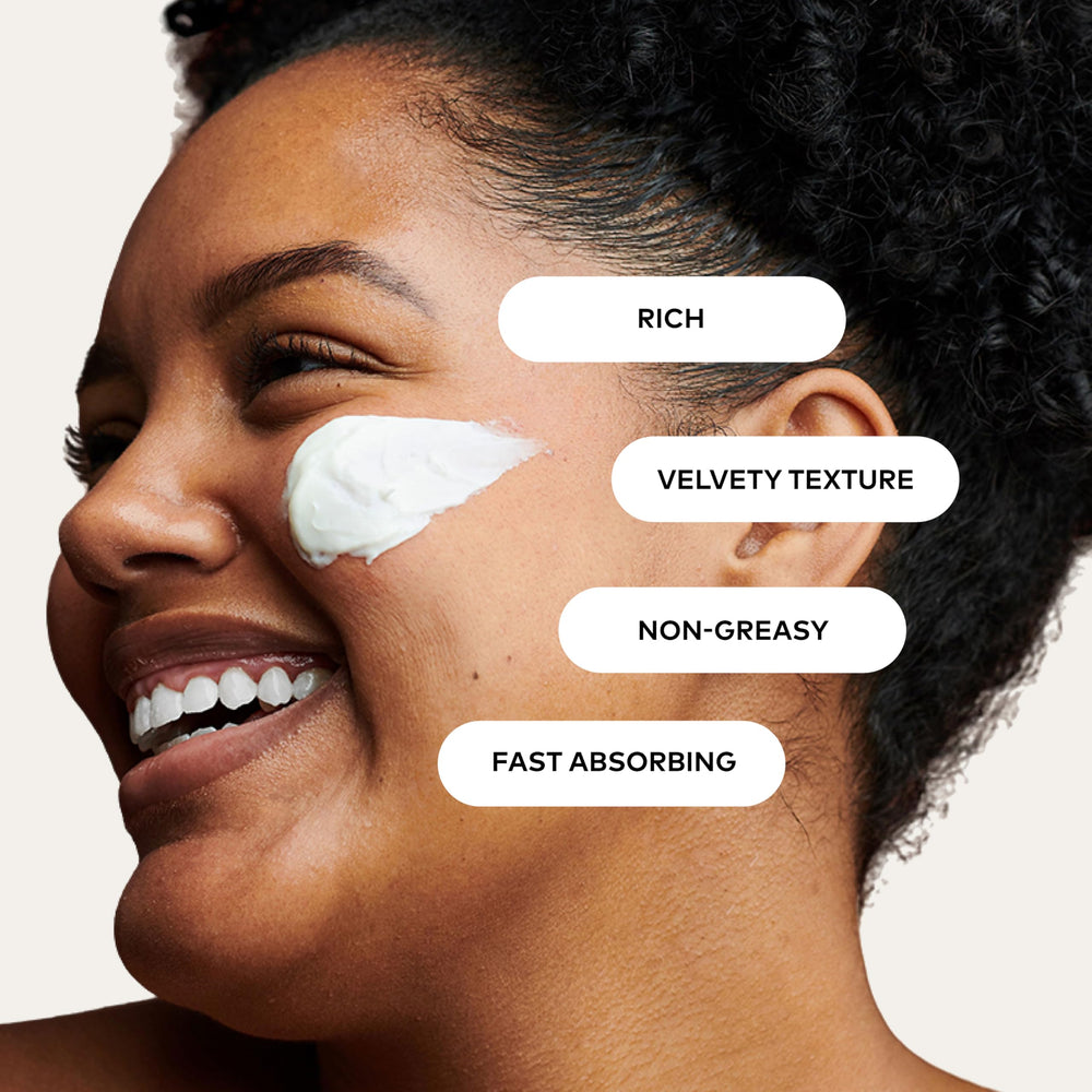 Onekind Night Moisturizer vegan label highlights clean, fragrance-free protection.