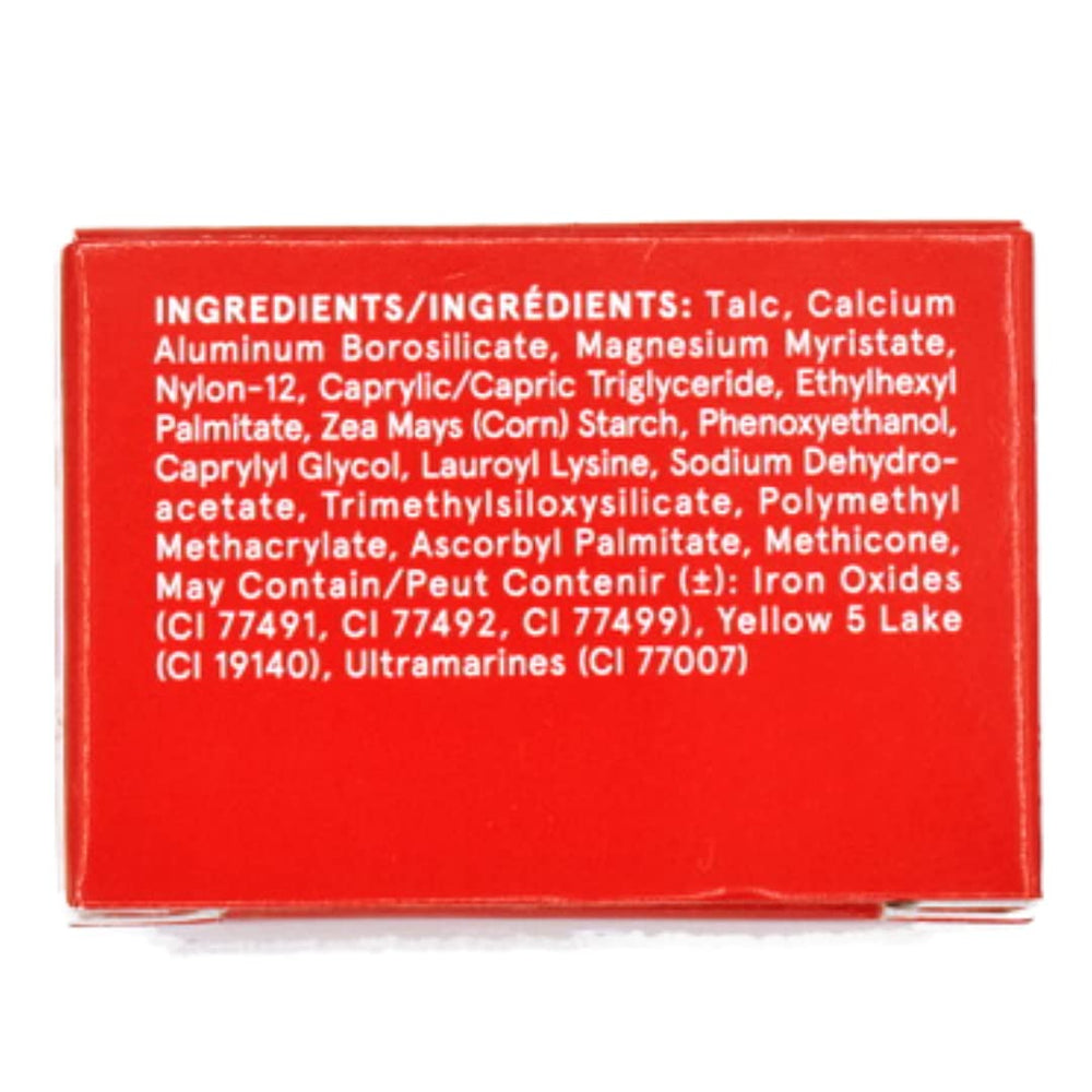 ONE/SIZE universal translucent powder close-up reveals micro-texture for blurred skin.