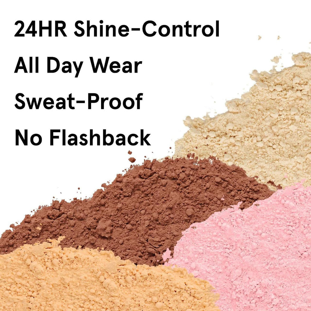 ONE/SIZE Patrick Starrr Sweet Honey polvos, fijan maquillaje y reducen brillos visibles.