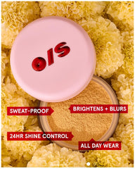 One/Size Patrick Starrr Ultra Peach brush application shot showing seamless matte finish.