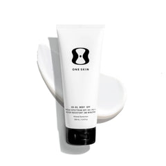 OneSkin OS-01 Body SPF bottle front shows broad protection and a clean formula.